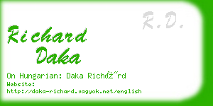 richard daka business card